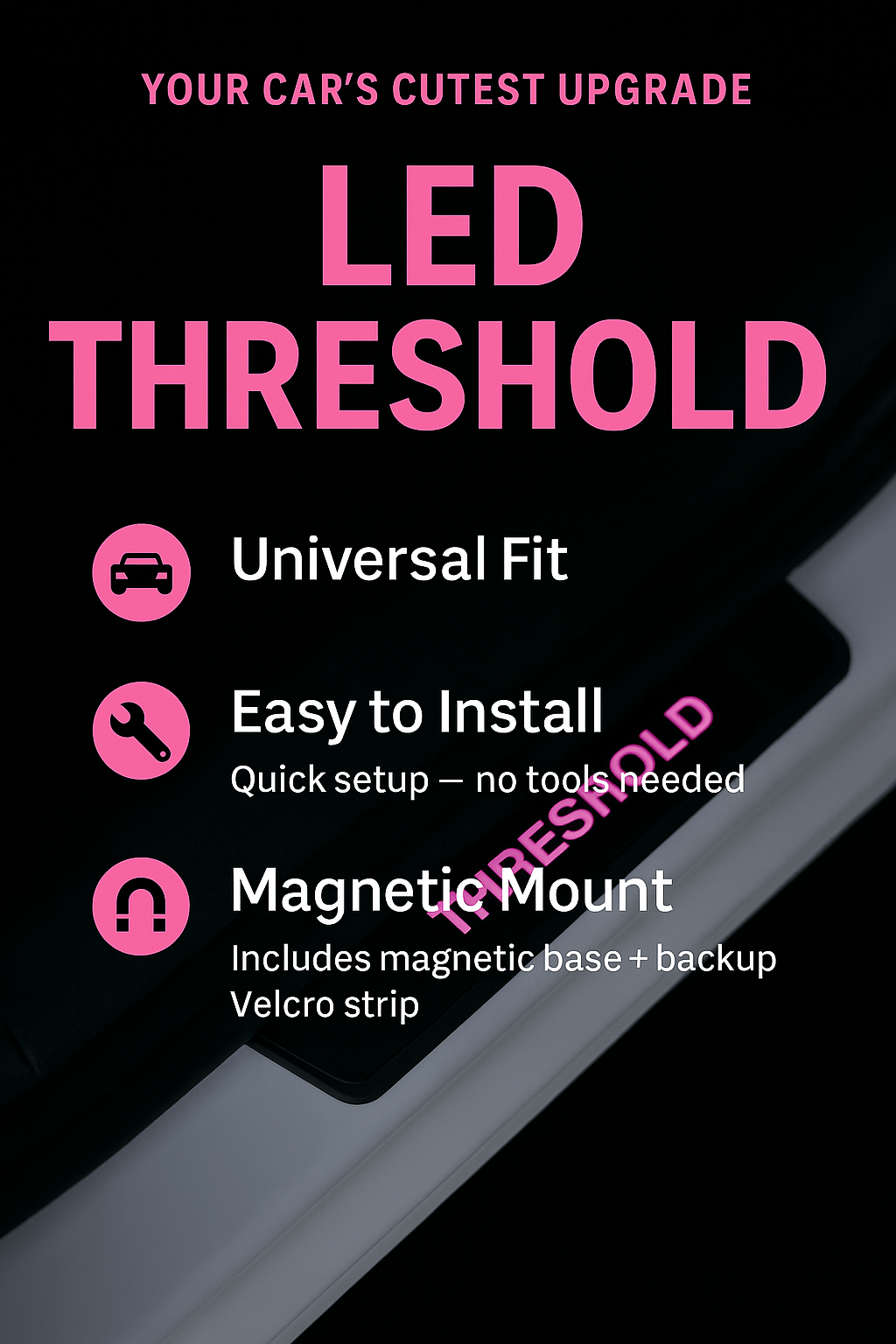 LED Car Ambient Light – Passenger Princess👑 - Etermory
